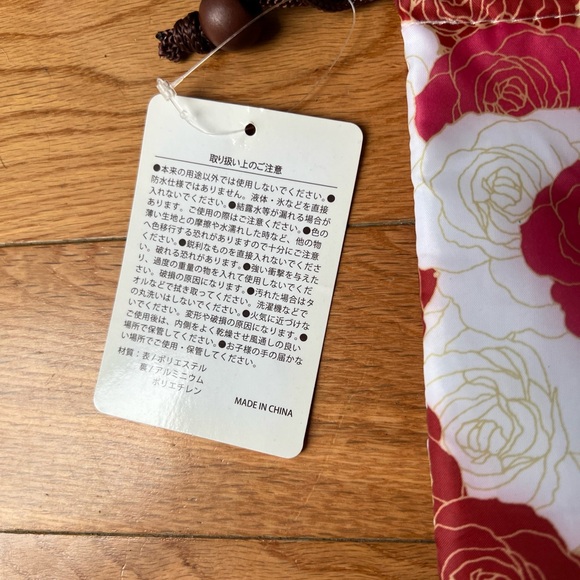 NWT Kotohana From Japan Floral Multicolor Drawstring Pouch - Picture 7 of 7